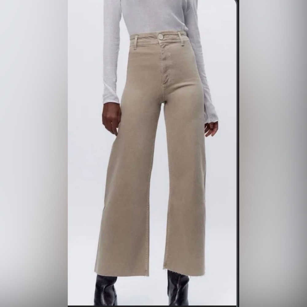 Zara High-Waisted Sailor (Marine) Jeans.